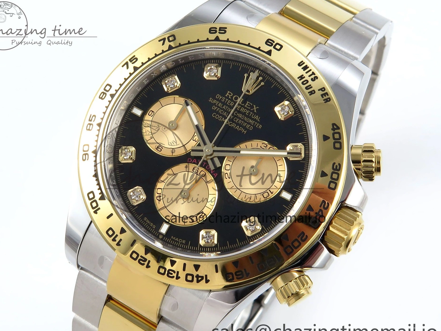 Best AAA Replica Sites Daytona SS YG 126503 on Dial FastDry Edition 736 Best Braclet YG Black 1:1 SH APSF 1228